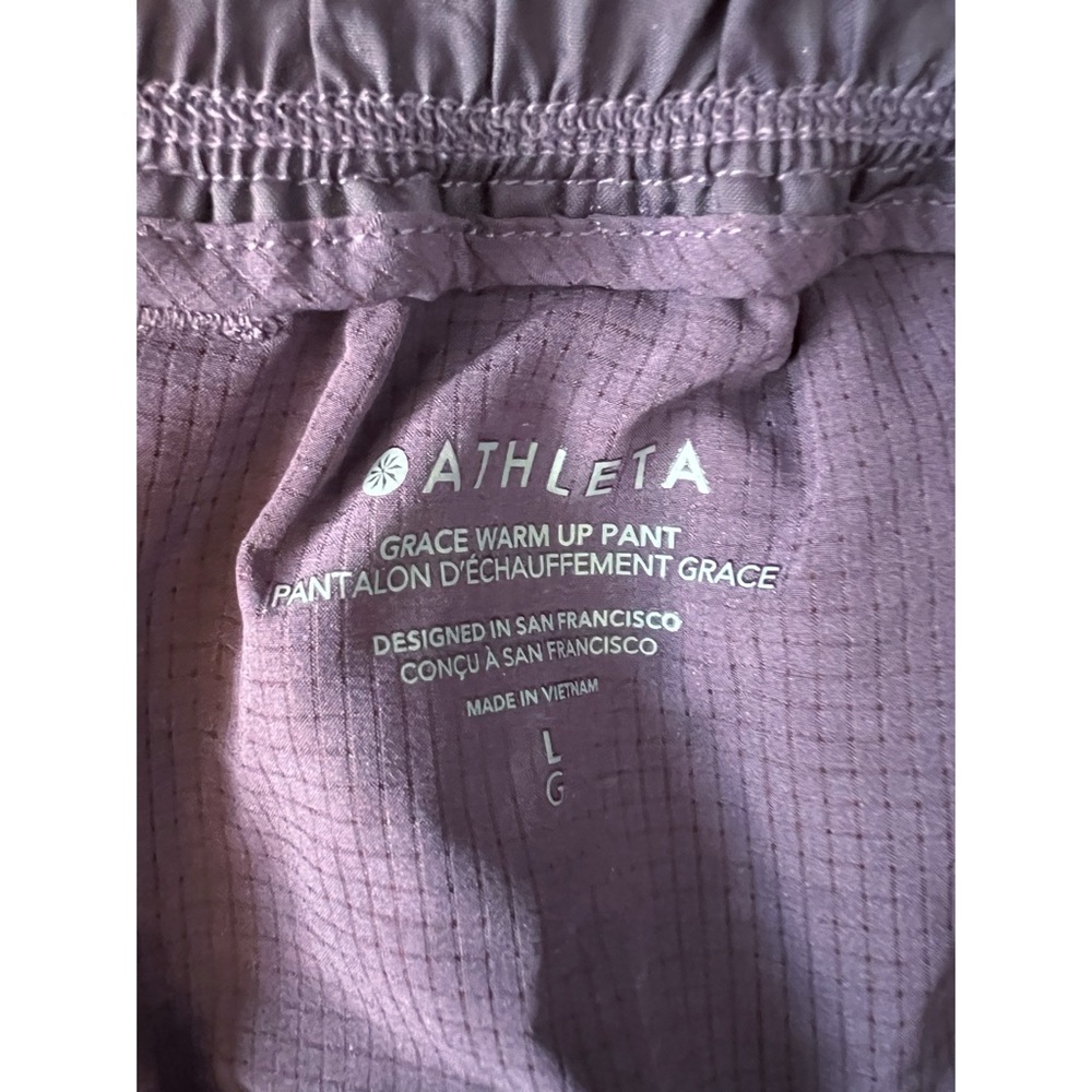 Athleta Grace Warm Up Pant in Deep Crocus Violet Athletic Gorpcore Size Large - Picture 5 of 7
